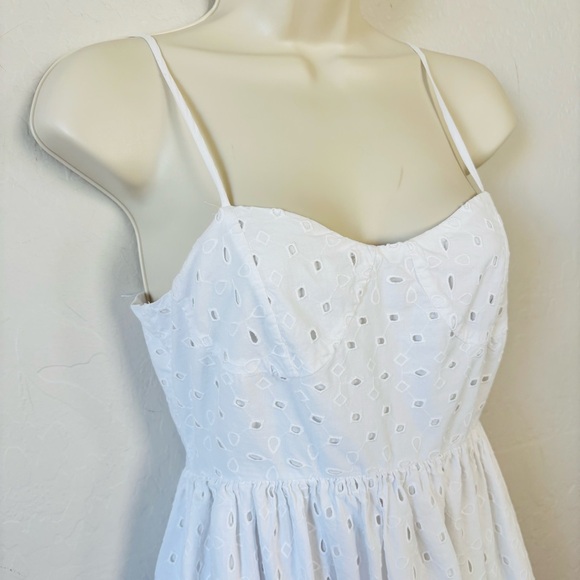 A New Day Eyelet White Tea Length‎ Midi Dress - Picture 4 of 11